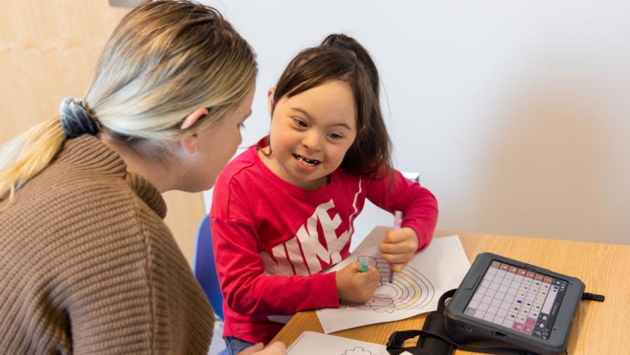 Student with a patient