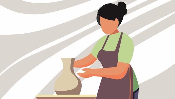 Graphic of woman molding